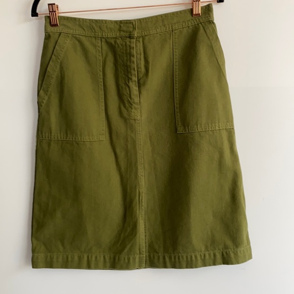 J. Crew Dresses & Skirts - ❤️5/$15 J Crew size 4 olive green denim skirt